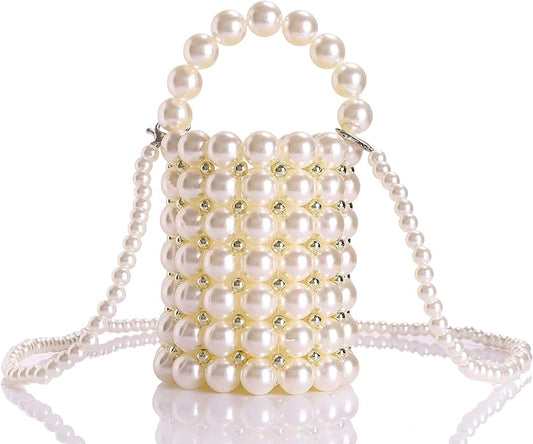 PEARL BEADED HANDBAG