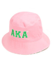 AKA REVERSIBLE BUCKET HAT Green & Pink