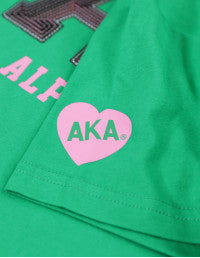 AKA SEQUIN PATCH TEE GREEN