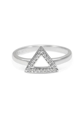 DELTA STERLING SILVER RING TRIANGLE SHAPED RING