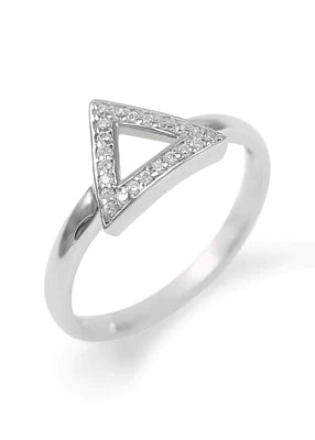 DELTA STERLING SILVER RING TRIANGLE SHAPED RING