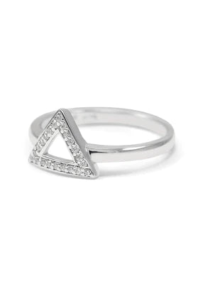 DELTA STERLING SILVER RING TRIANGLE SHAPED RING