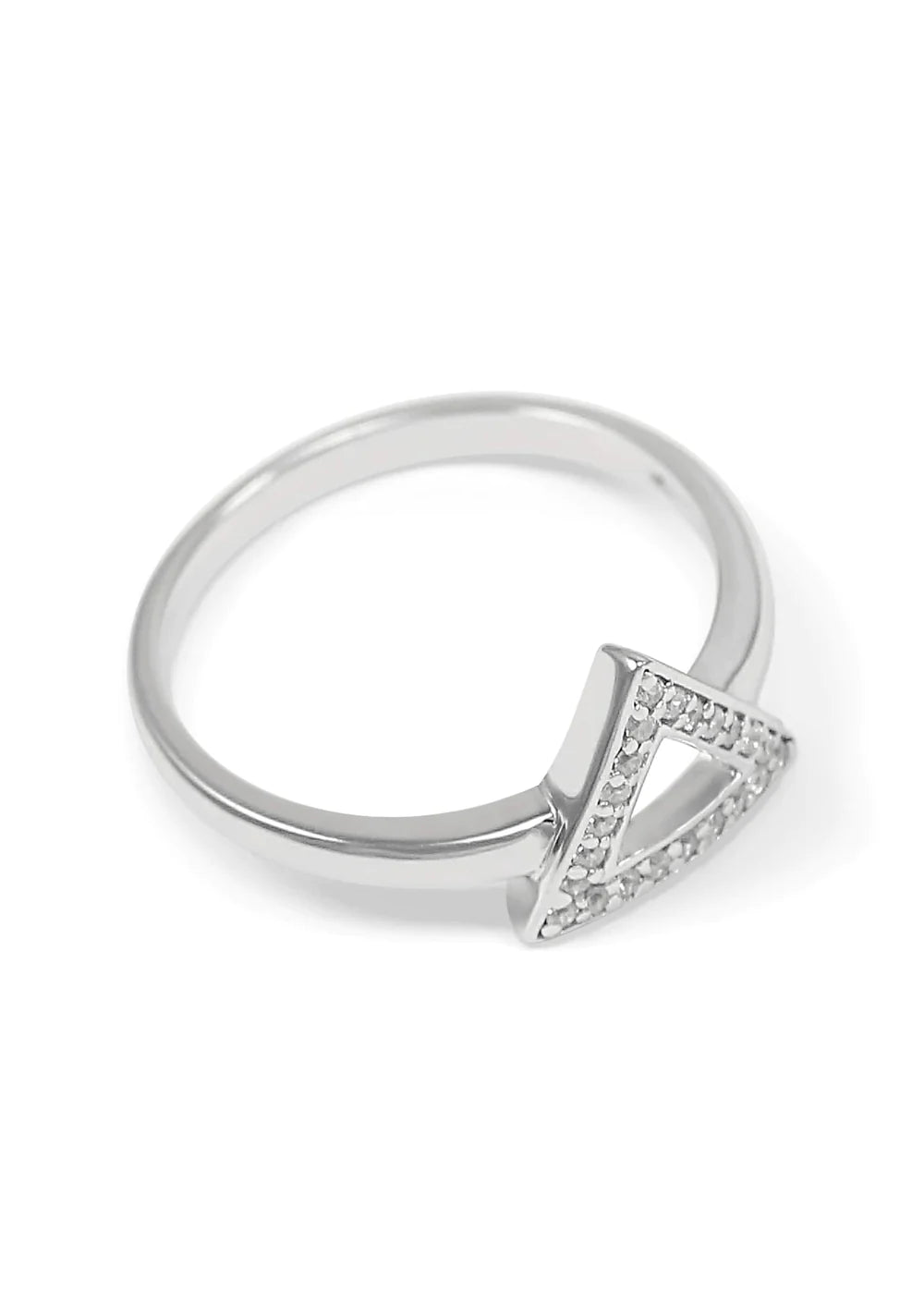 DELTA STERLING SILVER RING TRIANGLE SHAPED RING