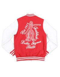 DST FLEECE JACKET WHITE & RED