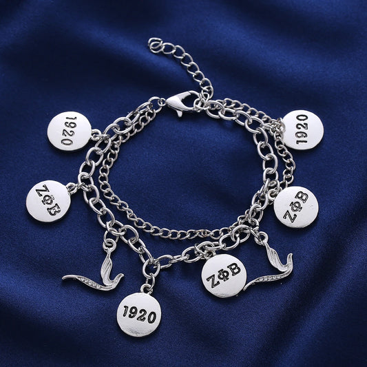 ZETA PHI BETA PENDANT BRACELET