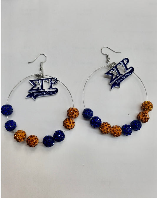 SGRHO HOOP EARRINGS WITH BEADS