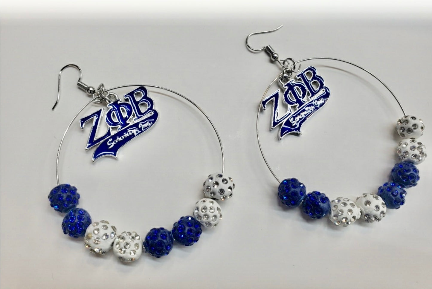 ZETA PHI BETA HOOP EARRINGS