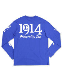 PHI BETA SIGMA LONG SLEEVE TEE ROYAL BLU