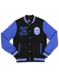 ZPB FLEECE JACKET BLACK & ROYAL BLU