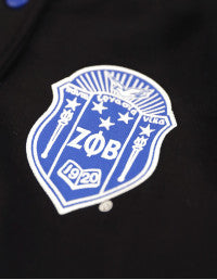 ZPB FLEECE JACKET BLACK & ROYAL BLU