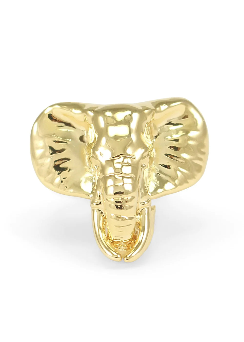 DELTA MAMA ELEPHANT RING - SOLID BRASS 14K GOLD PLATED