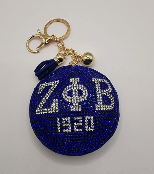 Bling Zeta Phi Beta Key Chains