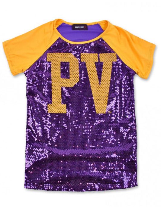 PRAIRIE VIEW A&M SEQUIN TEE