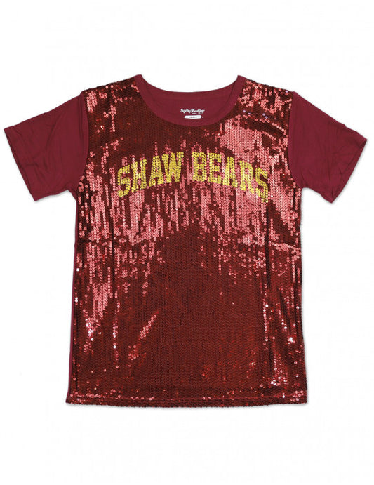 SHAW UNIVERSITY SEQUIN TEE