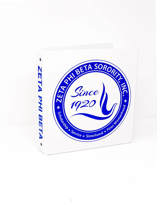 ZETA PHI BETA 3 RING BINDER