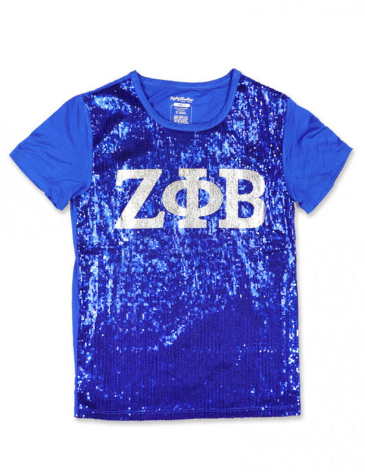 ZPB SEQUIN TEE_ROYAL BLUE