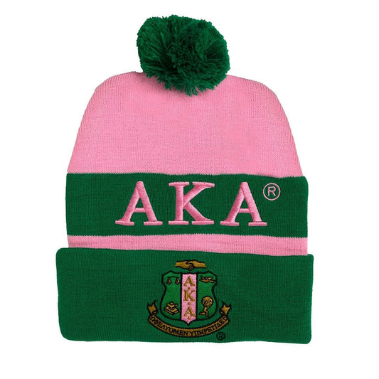 AKA EMBROIDERED KNIT BEANIE